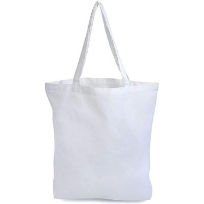 China Reusable Natural Organic Cotton Summer Shopping Logo Printing Canvas Empty Tote Bags for sale