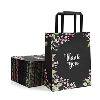 China Wholesale Recyclable Hot Stamp Logo Party Gold Foil Paper Gift Bag With Handle OEM for sale