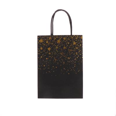 China Factory Direct Supply Recyclable Luxury Custom Gift Black Eco Friendly Paper Bag With Logo for sale