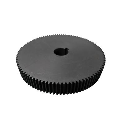 China Wholesale Custom Black Steel Spur Gear Large Diameter Coating Operating Mechanism Low Price for sale