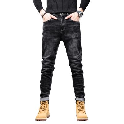 China High Quality QUICK DRY Cotton Stretch Jeans Pants Color Men Casual Comfortable Washed Straight Jeans for sale