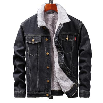 China 8XL QUICK DRY men's casual vintage coated lattice custom clothing factory fleece big denim winter jacket for men for sale