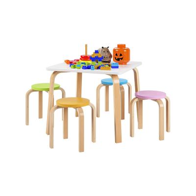 China Modern cheap children's wooden children's table and chairs children's tables for sale