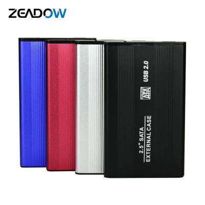 China 2.5 Inch USB 2.0 Hard Drive Plastic Aluminum External Disk Enclosure In SATA HDD Case SSD Box For Laptop Drive Support 500G 1TB 2TB for sale