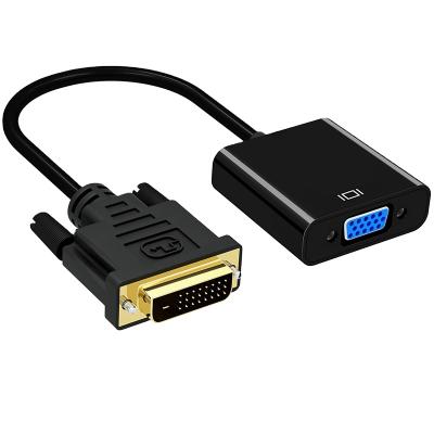 China COMPUTER DVI 24+1 Pin 25 DVI-D To VGA Male To Full HD 1080P Female Video Cable Converter For TV PS3 PS4 Laptop PC HDTV Projector for sale