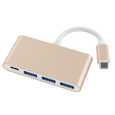 China 4 in 1 USB C Hub With Charging Type C PD Port 3x USB 3.0 Hub Adapter Compatible For Apple MacBook Air ChromeBook ZD0028 for sale