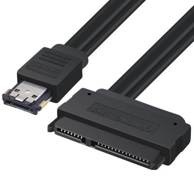 China Esata Computer Power to Sata Cable 22 Pin Hard Disk Cable eSATA Slim SATA 7 Pin Connector USB Power Data Cable for sale