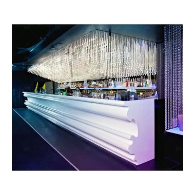 China Goods 7M Long Luxury White Marble Living Room Bar Counter Picture for sale