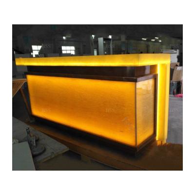 China Best Durable Marble Illuminated Led Light Commercial Led Stone Bar Counter for sale