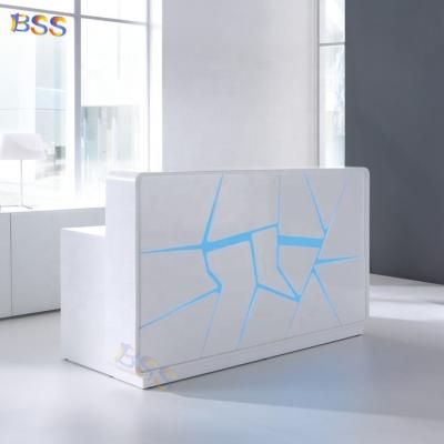 China Led Light Contemporary Modern Office Small Receptionist Desk Ideas for sale