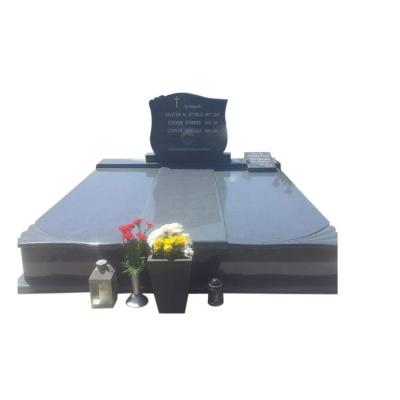 China Tombstone Europe India Black Granite Monuments Traditional Tombstone Romania for sale