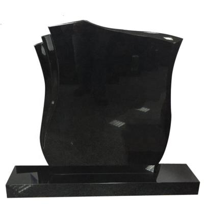 China Modern Unique Carved Design Black Granite Headstone And Headstone Headstone Granite Headstone Plates for sale