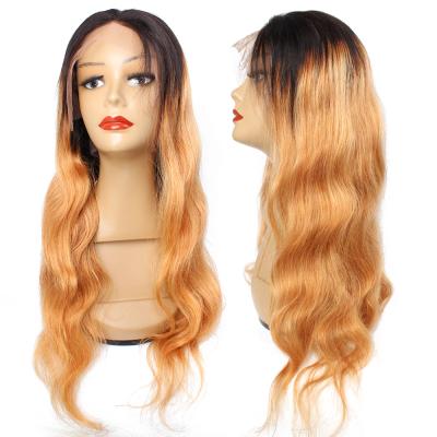 China Cheap Virgin Xuchang Women Ombre Unprocessed Human Hair Body Wave 1B30 Lace Front Wig For Black Women zu verkaufen