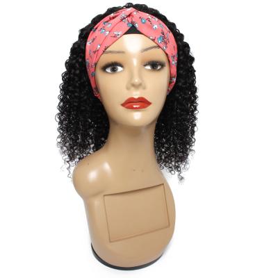 China Wholesale Raw Indian Virgin Human Cuticle Aligned Kinky Curly Remy Hair Straight None Lace Wigs For Black Women Glueless Headband Wig zu verkaufen