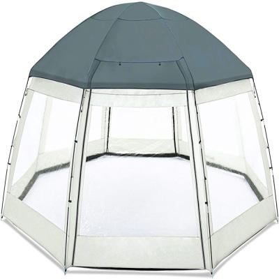 China Easy Installation and Portable Wholesale Portable Round Pool Dome, Transparent Sun Block Rain Proof Shelter for Outdoor Sport for sale