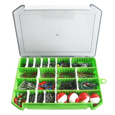 China Fishing Tackle Storage Box 329Pcs Fishing Float Lure Kit Fishing Tackle Box Rolling Swivel Hook Sinking Sinking Rings Fishing Accessories Set for sale