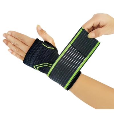 China Wholesale Breathable Adjustable Wrap Compression Weightlifting Elasticity Protective Gear Knitted Sports Wristband Handgelenk Breathable Bandage Wrist Guard for sale