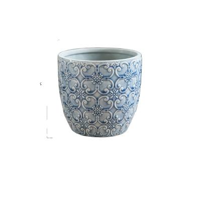 China Wholesale Ceramic Ice Slot Chandelier Home and Garden Flower Pot Planters for sale