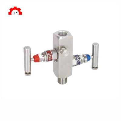 China Type 304 316 6000psi Thread 2 Valve Male Female General Good Quality Stainless Steel Flat Manifold With Vent for sale