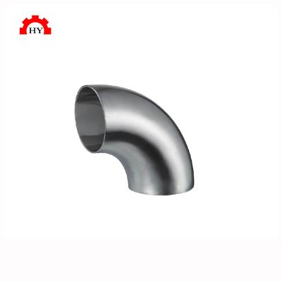 China Food Industry Sanitary Stainless Steel 304 316L 90 Degree Welded Duct Elbow for sale