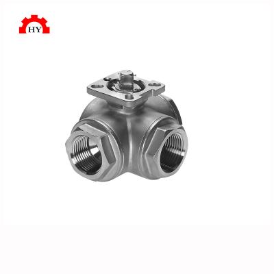 China General METEC 3000PSI Three Body Ball Valve With Direct Mounting Bracket ISO5211 3PC Ball Valve for sale