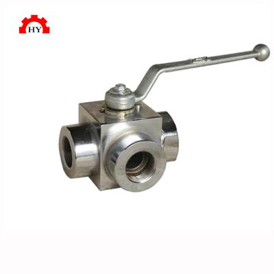 China General High Quality and High Pressure 6000PSI Manual Switching Three Way Three Way Hydraulic Ball Valve for sale