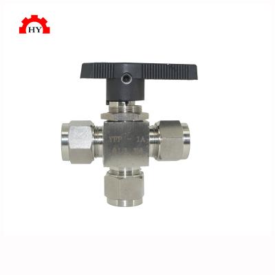 China General High Quality 304 Stainless Steel Ball Valve 3 Port 6000 PSI Air Supply High Pressure Ball Valve for sale