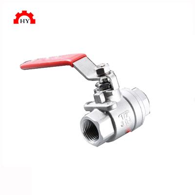 China Stainless Steel 316 BSP DN25 General Manual Ball Valve 2PC 2 Port 2 Way Ball Valve for sale