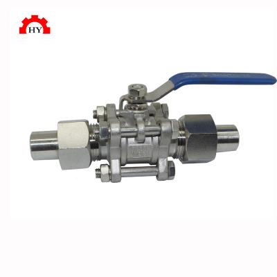 China General Welded Ball Valve Ball Valve Manufacturer 1 Inch 3 Pieces SS304/316 Duplex Butt Welded Ball Valve for sale