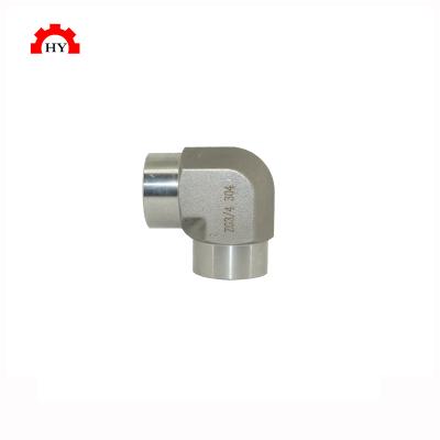 China SS304 high pressure forged stainless steel pipe fittings cl3000 forged elbow a105 90 for sale