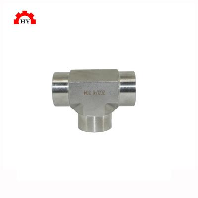 China Made In China High Pressure Forged Internal Pipe Fittings Stainless Steel Tee Wire Tee Equal for sale