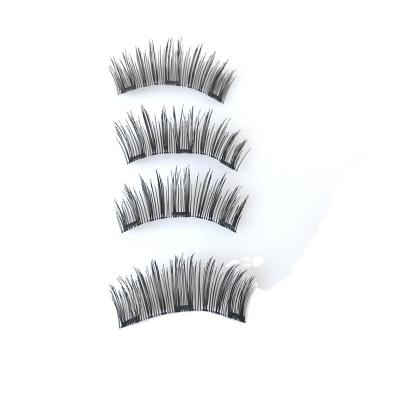 China New 5d Reusable Natural Black Fluffy Self Adhesive Fake Mink False Eyelash for sale