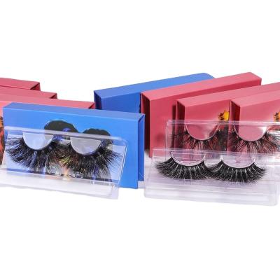 China Mink Eye Lashes Natural Eyelash Strip 3D Natural Soft Eyelash Packaging Box 25mm Fluffy Fake Seller for sale