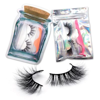 China Natural Soft Eyelash Faux Mink Eyelashes Private Label with Silk Highlights and Silk False Eyelashes False Eyelashes for sale