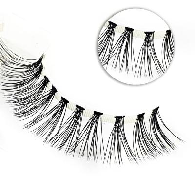 China Customized Natural Silk Handmade Fake Light Mink Strip Eyelashes Private Label False Eyelashes Lashes for sale