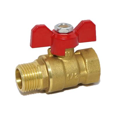 China General QDX12 Series Two Piece Butterfly Brass Ball Valve for sale