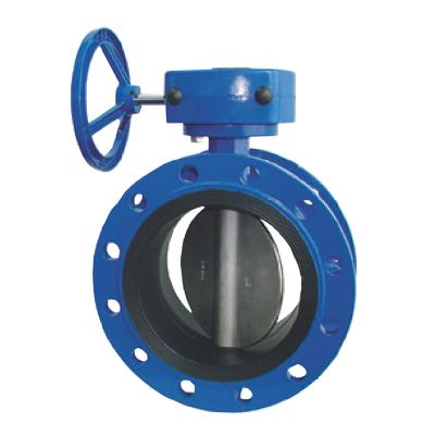 China DF810-W General Series Soft Sealing Worm Wheel Center Lined Butterfly Valve Flanged Type for sale