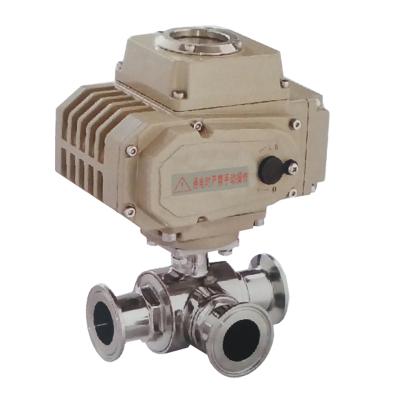 China CW8003-K Series Stainless Steel General Clip Type 3/2 Way Electric Sanitary Ball Valve for sale