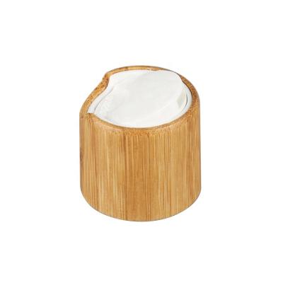 China 20/410 Bamboo Plastic Wood Top Cap 20/410 Real Wood Plastic Disc Cap Bamboo Disc Cap 20mm For Shampoo for sale