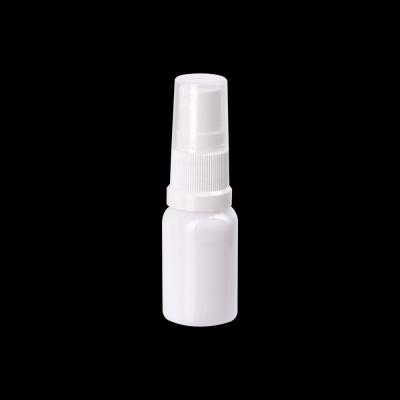 China Personal Care Empty White Glass Opal Bottles 10ml Mist Spray Fine Plastic Pump Bottles 10ml White Glass Bottle For Body Oil for sale