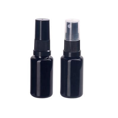 China Personal Care 15 Ml Optical Black Fine Mist Spray Bottle UV Protection Glass Bottles for sale