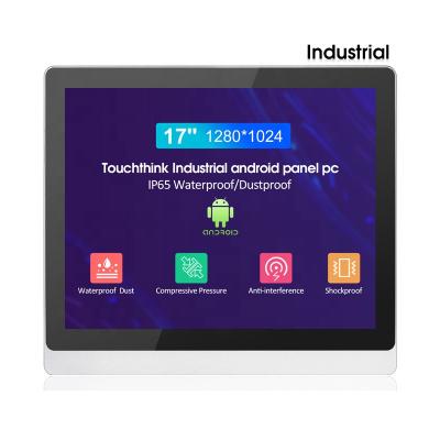 China Touchthink 17 Inch Industrial Automation Wall Mounted Android System All In One Panel PC For AGV Full Forward Forklift for sale