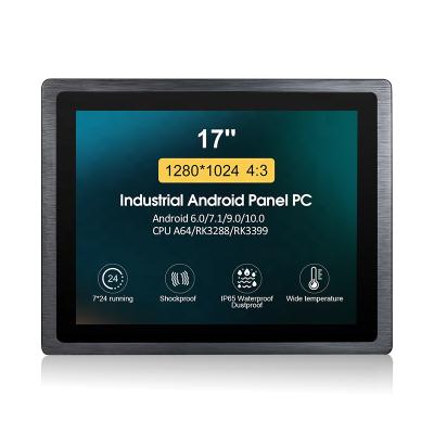 China Industrial Automation Touchthink 17 Inch Rk3288 Android Industrial Touch Screen All In One Panel PC For Intelligent Commercial Service Robot for sale