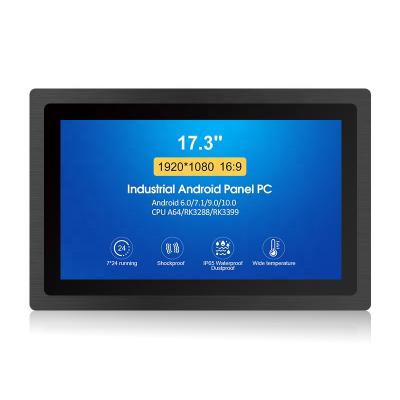 China Touchthink Touch Panel 17.3 Inch Poe Industrial Touch Panel All In One Android Touch Screen Panel PC For Smart Educational Robot for sale