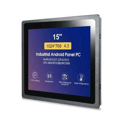 China Industrial Automation Touchthink Panel PC 15 Inch Rk3288 Android Hmi Touch Screen Panel PC For Factory Visualized Info Panel for sale