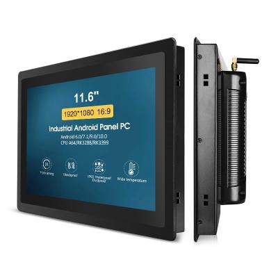 China Touchthink Touchscreen 11.6 Inch Recessed Capacitive Touch Screen All In One Industrial PC Android Panel PC For Access Control System for sale