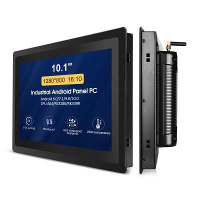 China Touchscreen Touchthink 10.1 Inch RK3399 Recessed Industrial Android Touch Panel All In One Panel PC For Industrial Automation for sale