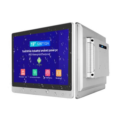 China TouchThink VESA/Desktop Capacitive Touch Screen 19 Inch All in One Android Panel Industrial PC with RS232/USB/RJ45 for sale