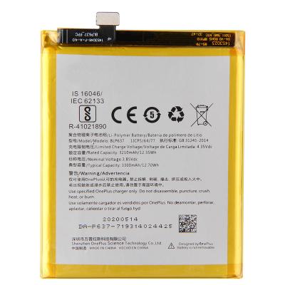 China Original Phone OnePlus Replacement Phone Battery BLP637 For OnePlus 5 5T One Plus Genuine Phone 5 5T Battery With Free Tools 3300mAh for sale