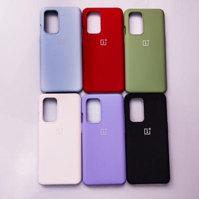 China Anti-fall Original Oneplus 9 Liquid Silicone 9R Soft Case For One 8t Slim Soft Back Cover Plus One Plus 9 9 R for sale